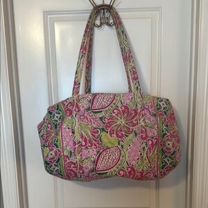 Vera Bradley Pink and Green Paisley Travel Bag